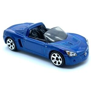 2002 Matchbox Opel Speedster Sports Car Metallic Cobalt Blue Diecast 1/55 Loose